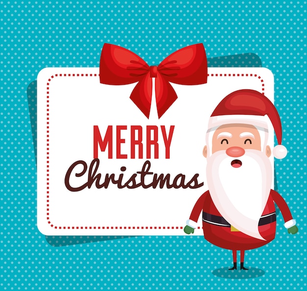 happy merry christmas card vector illustration design