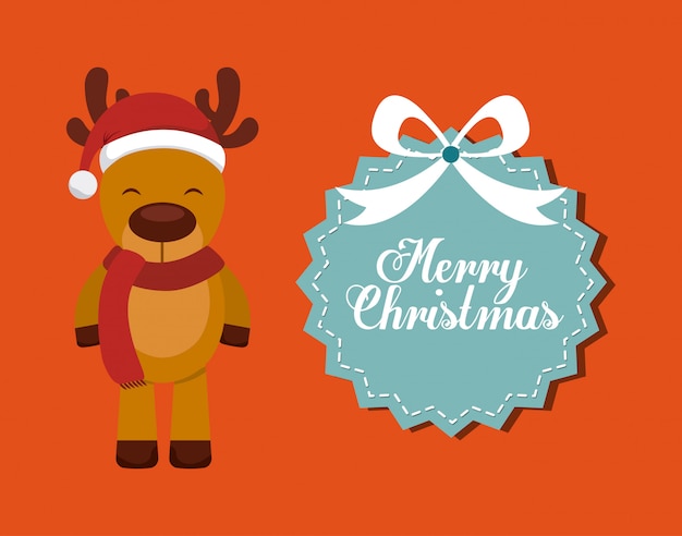 Happy merry christmas card