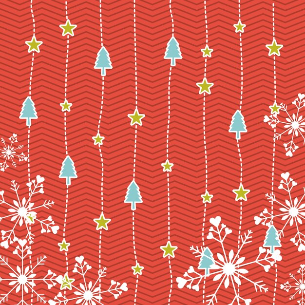 Vector happy merry christmas card