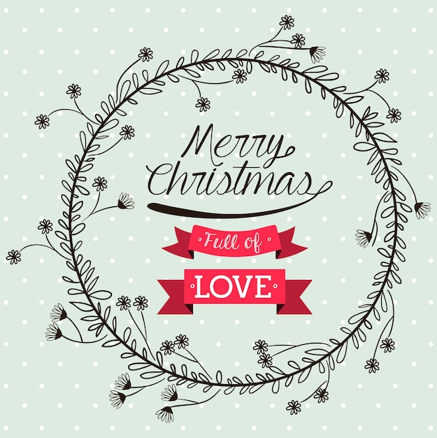 Vector happy merry christmas design