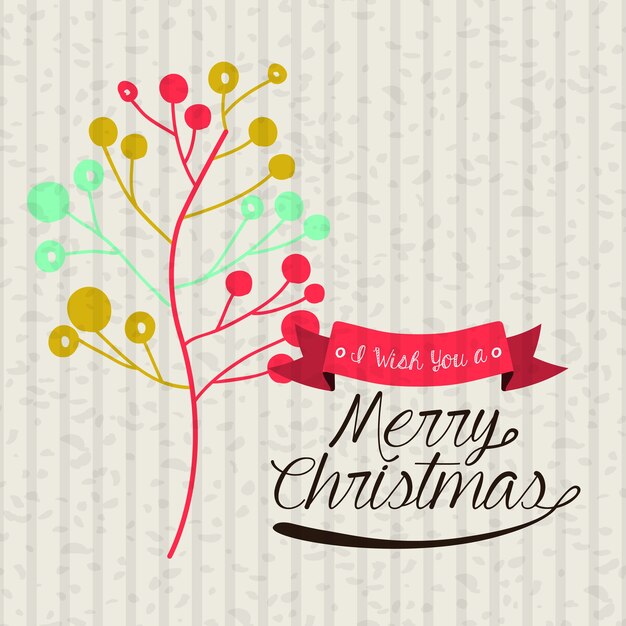 Vector happy merry christmas design