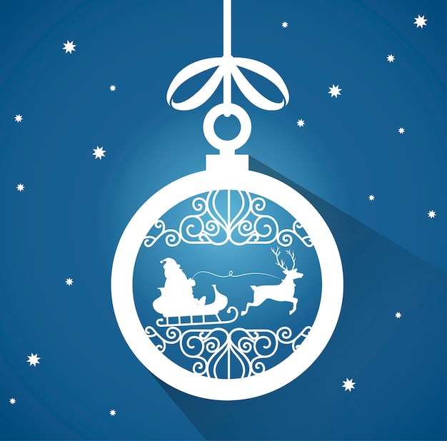 happy merry christmas isolated icon design