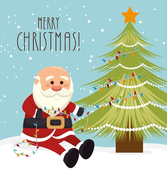 happy merry christmas isolated icon design