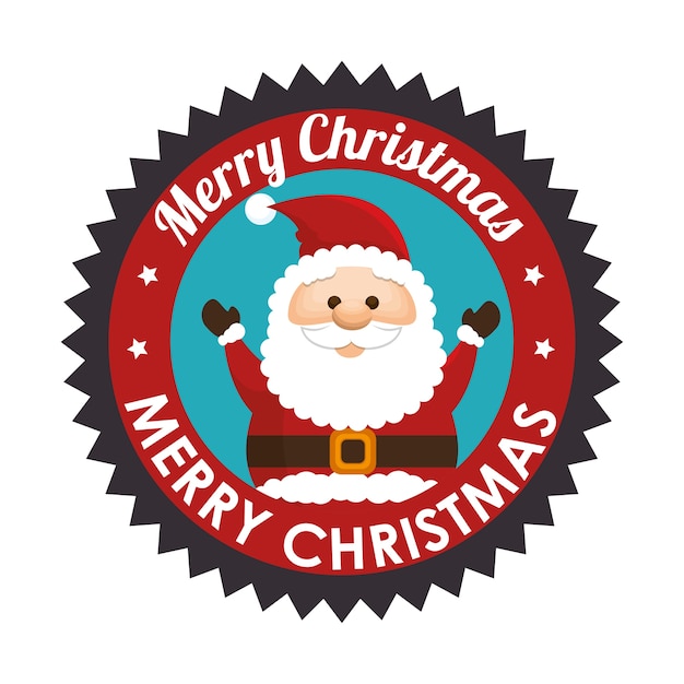 happy merry christmas santa claus character 