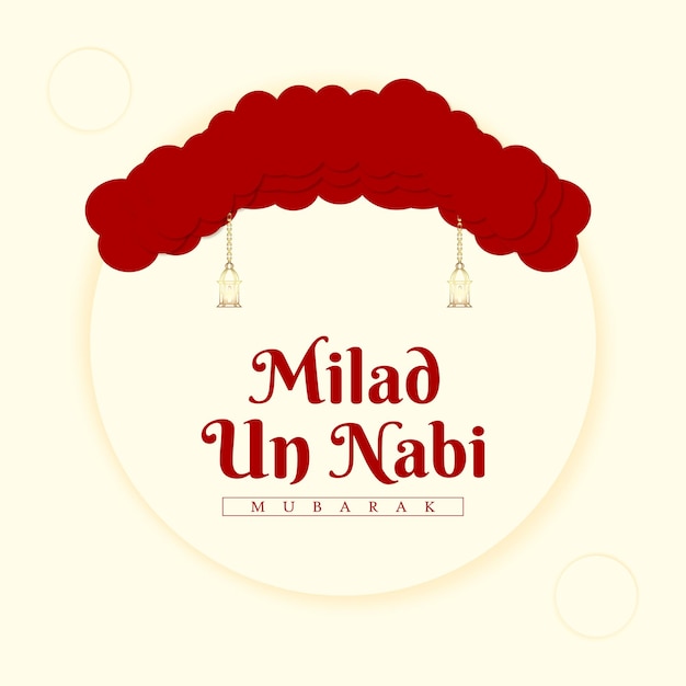 Happy milad un nabi cream colour background post design