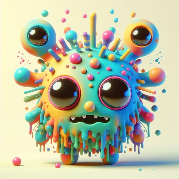 Vector happy monster