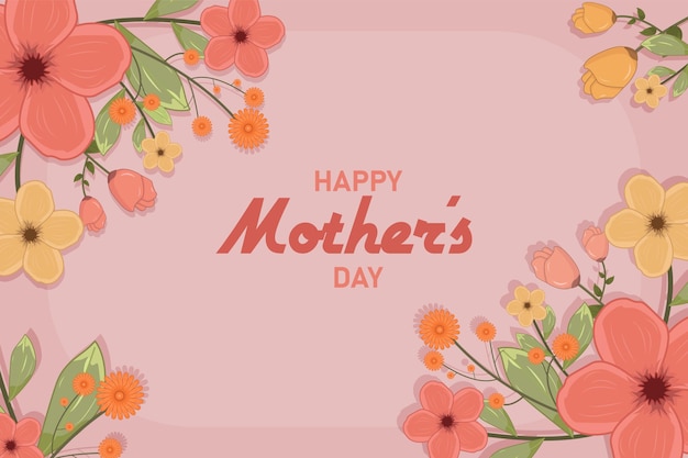 happy mother day background flat concept