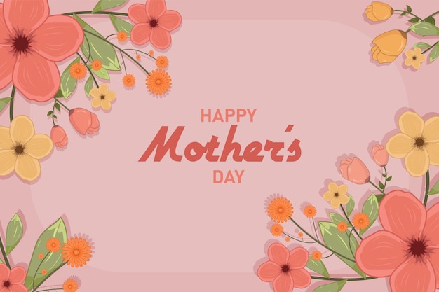 Happy Mother Day background flat concept