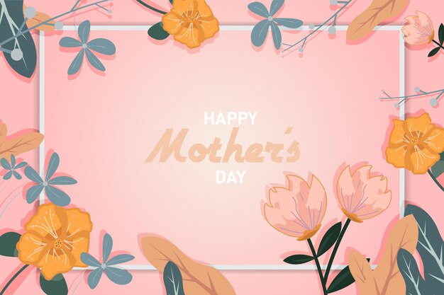 Happy Mother Day background flat