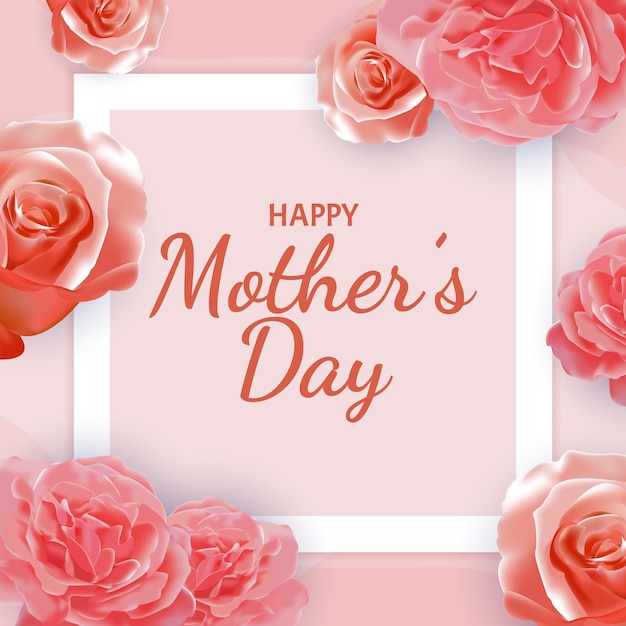 happy mother day background floral