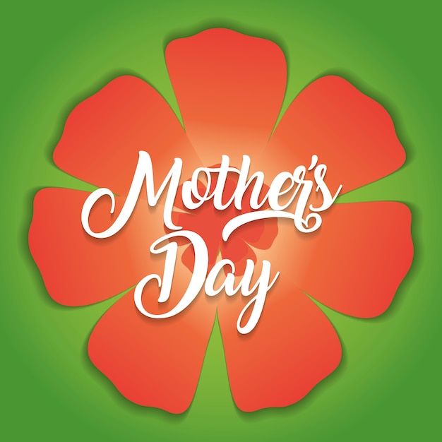 счастливая карта матери день с красивой иконки цветок