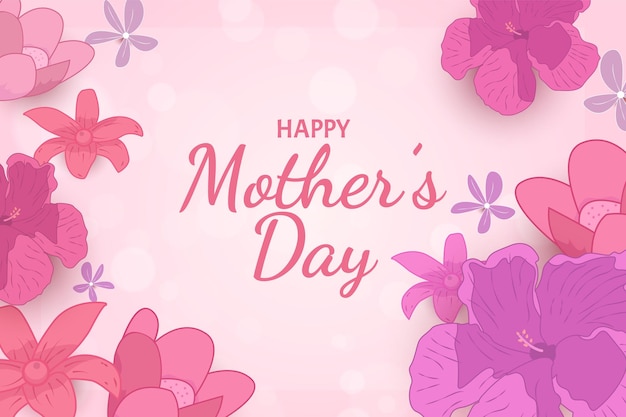 Happy Mother Day flat background