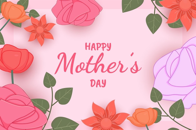 happy mother day floral background