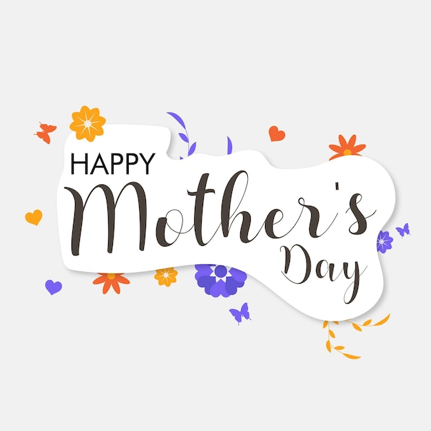Happy mother day flower background celebration vector or mothers day wallpaper