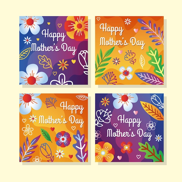 Vector happy mother day social media