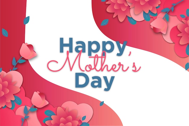 Vector happy mother day text