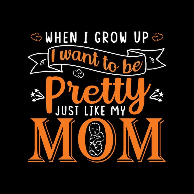 Happy mother day tshirt design vector template