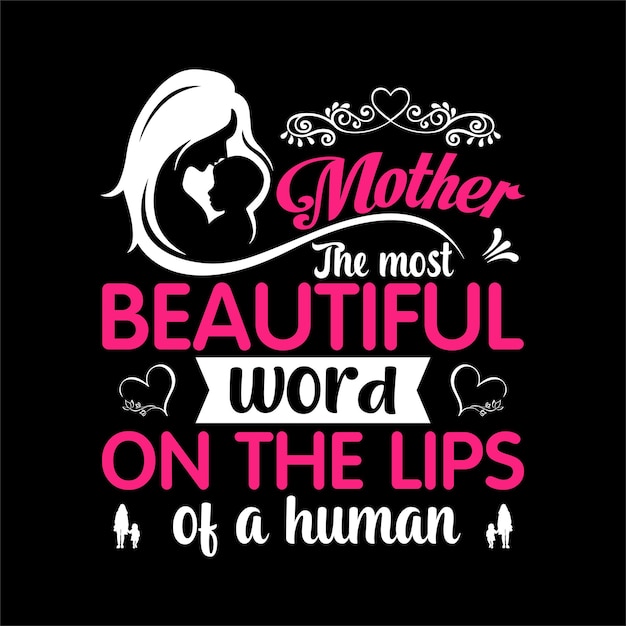 Vector happy mother day tshirt design vector