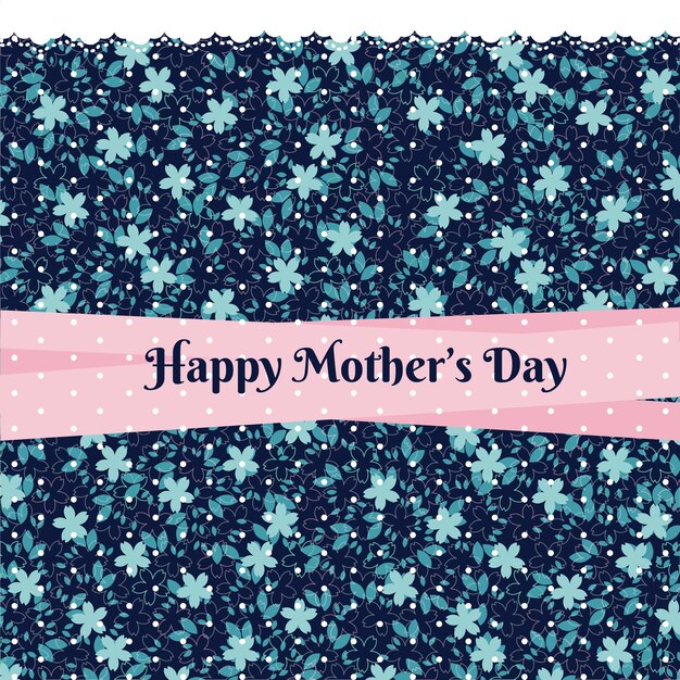 Happy mother days floral pattern