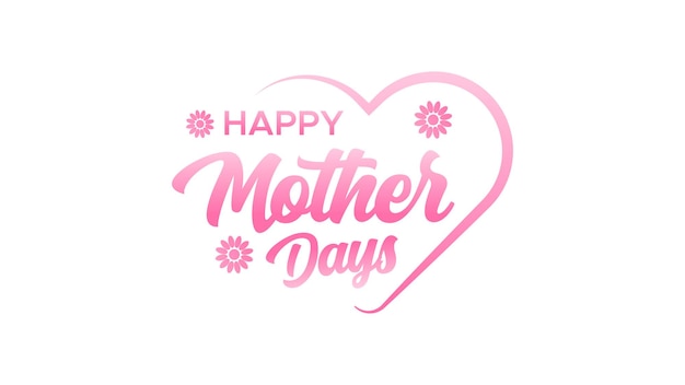 Happy Mother Days Text Typografie achtergrond abstracten logo ontwerp icoon element vector