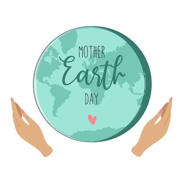 Happy Mother Earth Day-concept Milieuproblemen en milieubescherming