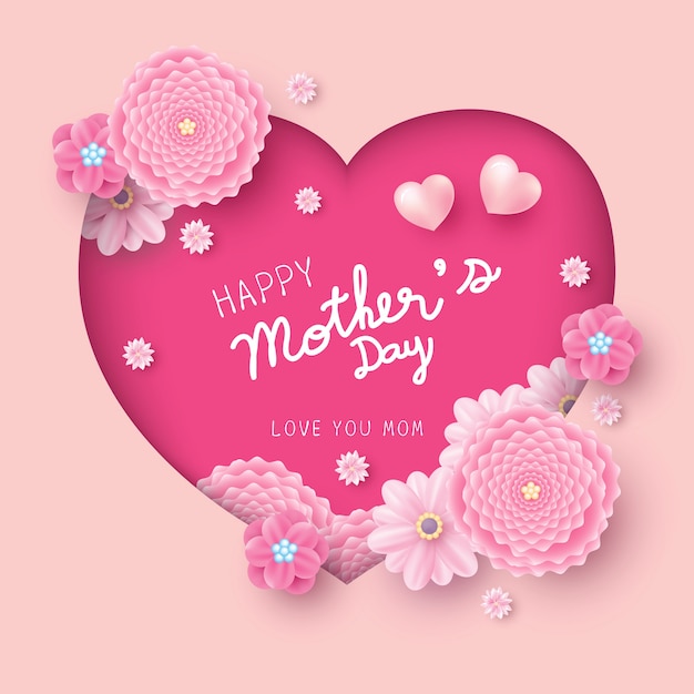 Vector happy mother's day card