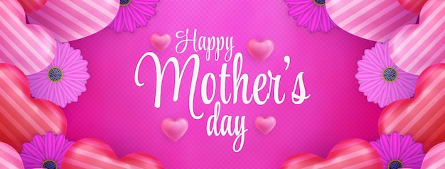 Vector happy mother's day celebration social media banner concept i love you mom 8 may template