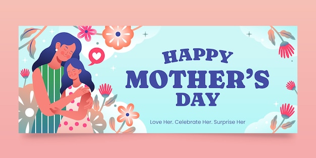 Happy mother's day celebration with love and surprise