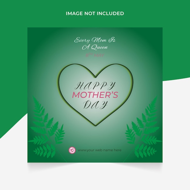 Happy mother's day creative social media post template design