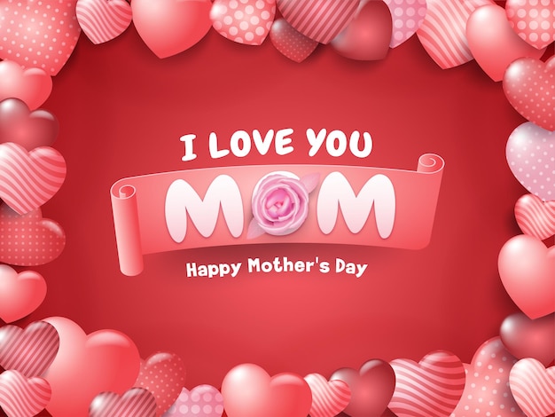 happy mother's day editable greeting card