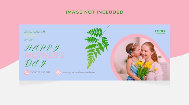 Vector happy mother's day facebook cover new template design