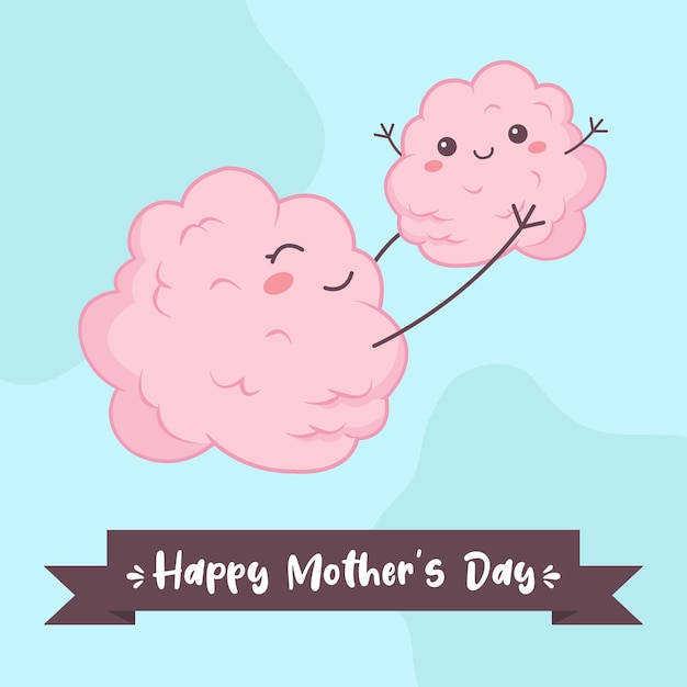 Happy mother's day flat illustration vector