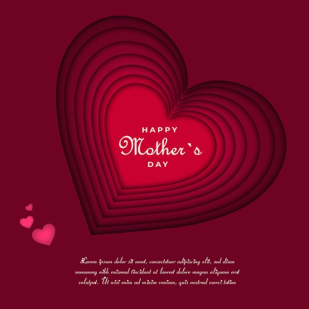 Happy mother's day greeting card design banner design