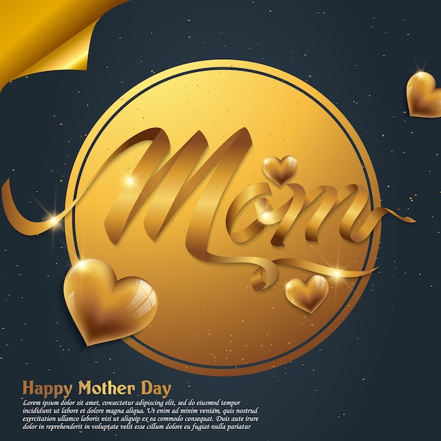 Vector happy mother's day greeting card