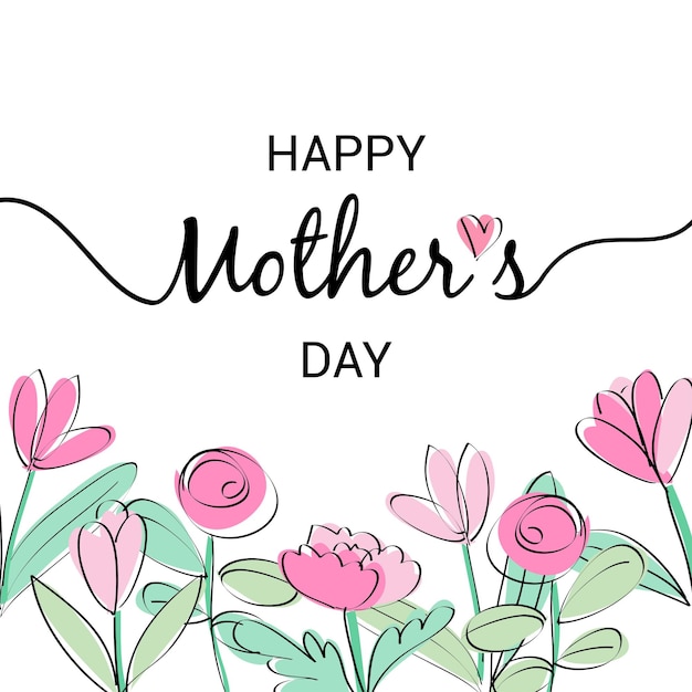 Happy mother's day greeting card