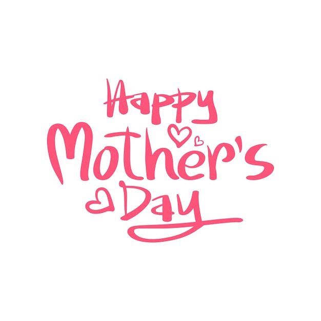 Happy Mother's Day hand getrokken belettering Mother's Day kalligrafie vector illustratie Mother's Day