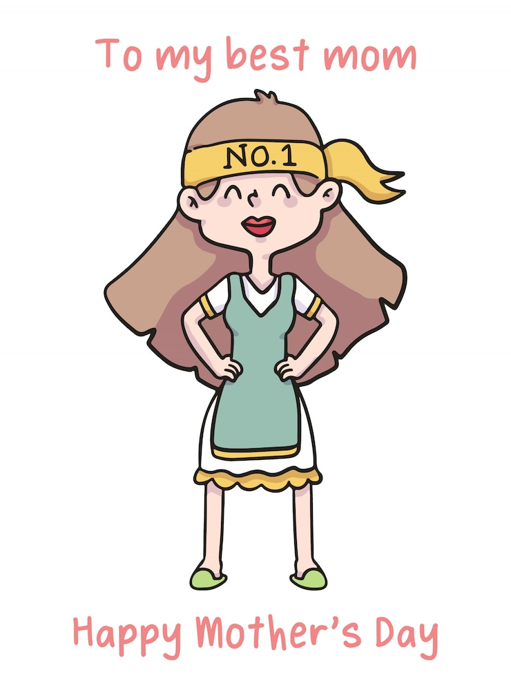 Vector 幸せな母の日イラスト最高の母