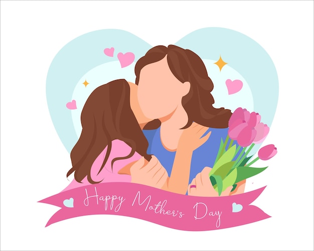 HAPPY MOTHER'S DAY ILLUSTRATION