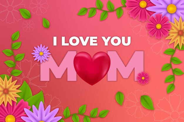 Happy mother's day media social post template with cute flower