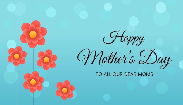 Happy Mother's Day poster Design Free Vector