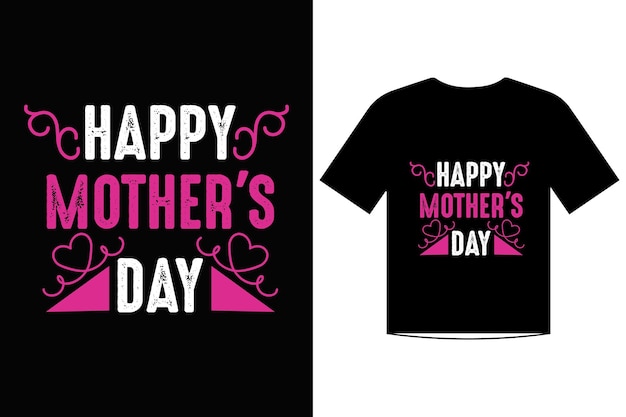 幸せな母の日Tシャツデザインベクトル