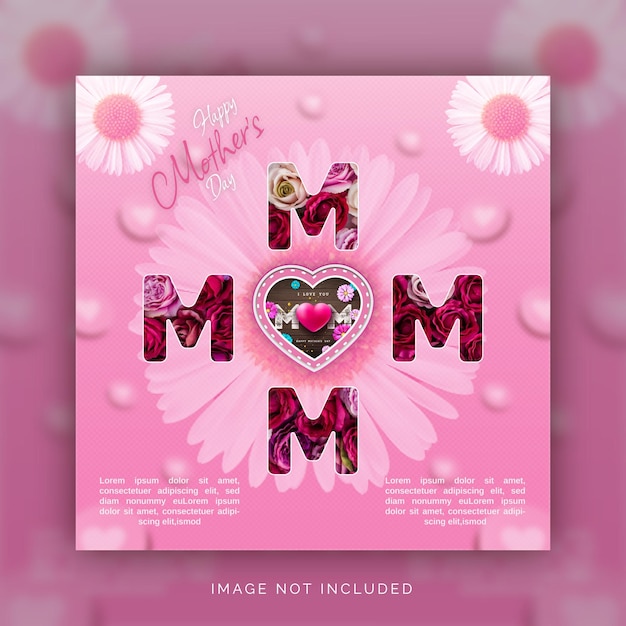 Happy mother's day unique ad concept social media post instagram banner template