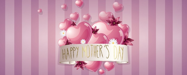 Happy mothers day banner