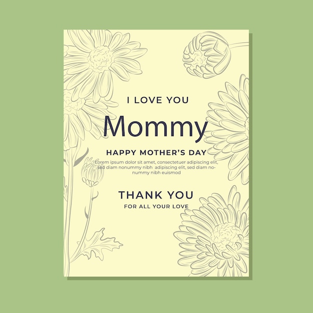 Happy Mothers Day belettering handgemaakte kalligrafie vectorillustratie