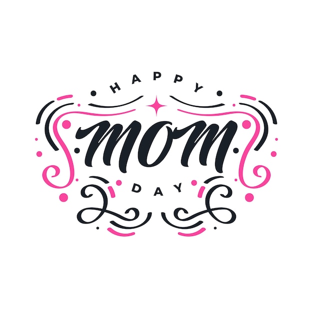 Happy Mothers Day belettering kan worden gebruikt voor wenskaart Poster Banner of T-shirt