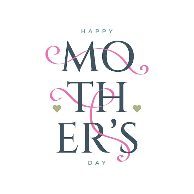 Vector happy mothers day belettering met elegant concept