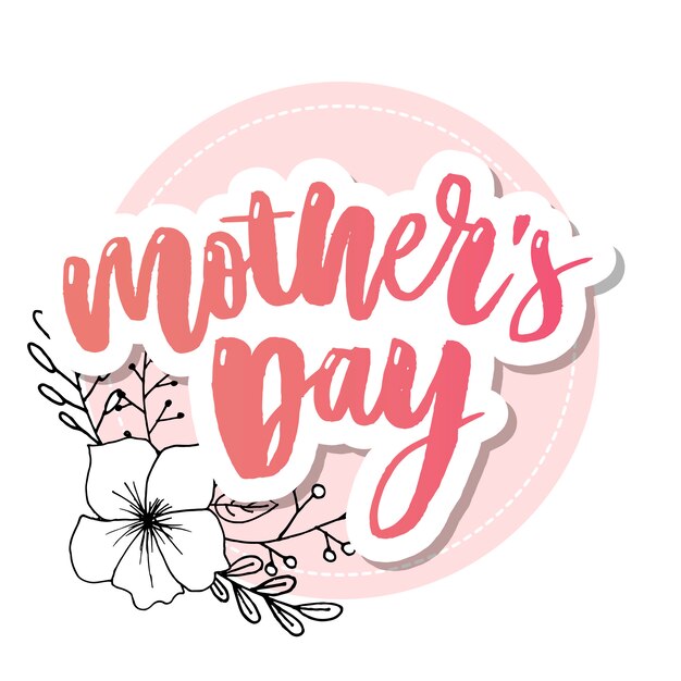 Happy Mothers Day calligraphy text