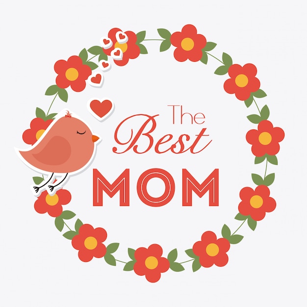 Vector happy mothers day card design.