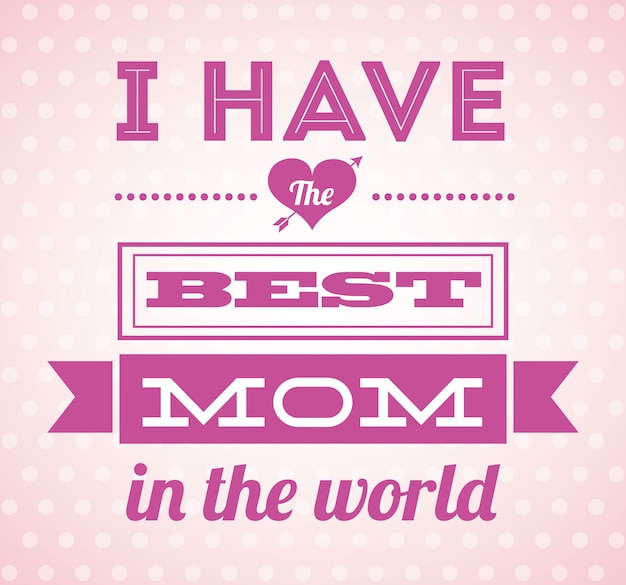 Happy mothers day card vector illustration