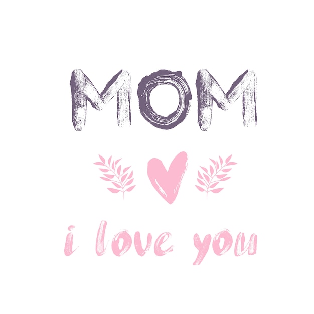 Vector happy mothers day card.